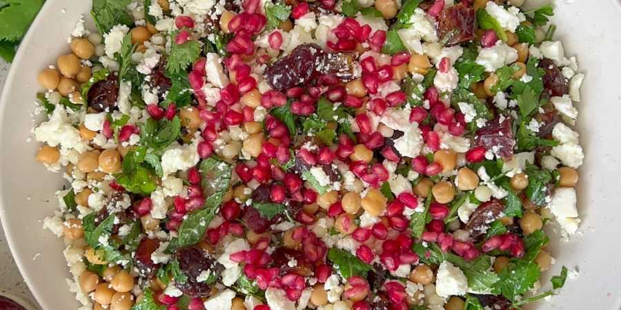 Minty pink couscous salad