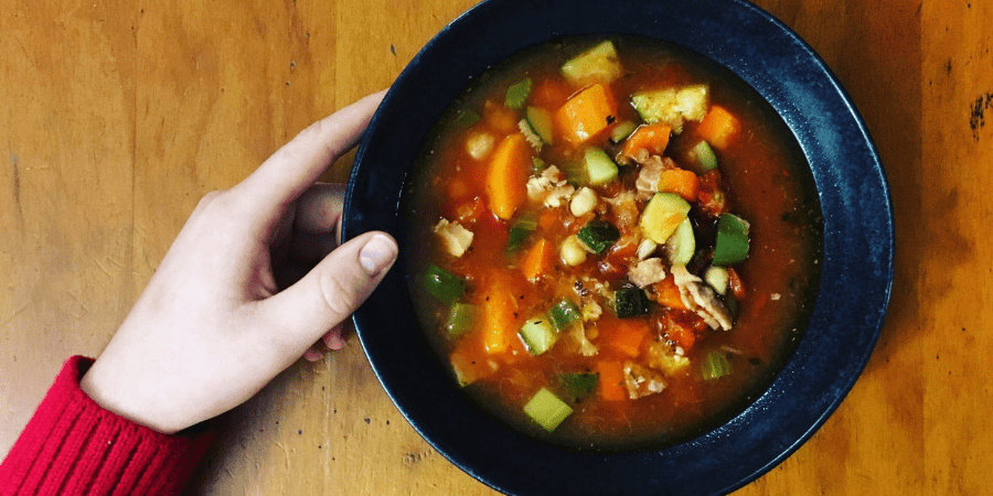 Bowl of lentil soup
