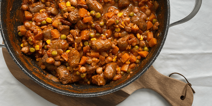 Roo sausage and bean stew - recipe