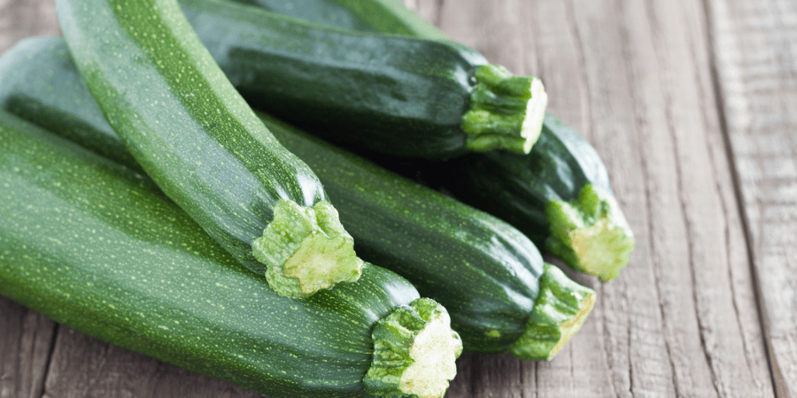 Zucchini on a wooden table